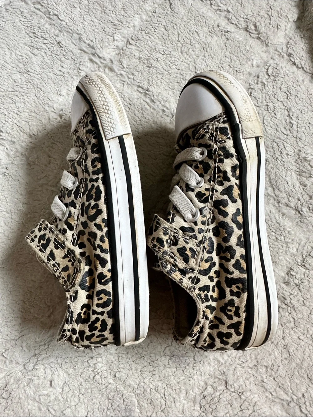 Converse All Star | Velcro Strap Cheetah Print Sneakers | Size 9